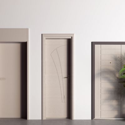 现代入户门 实木复合门
