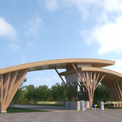 新中式景区大门 景区门头 入口大门