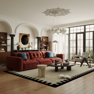 法式中古家居客厅 法式客厅 中古风客厅