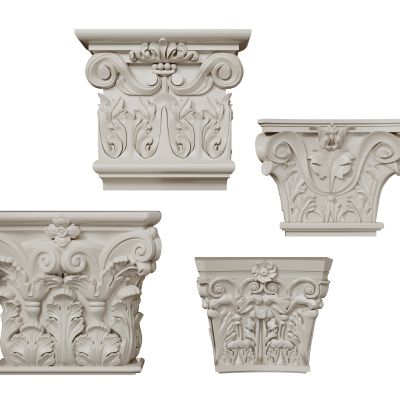 法式雕花柱头 罗马柱柱头 石膏柱头
