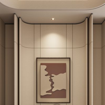 法式 奶油 中古风 波浪造型 环抱式 入户隔断 玄关