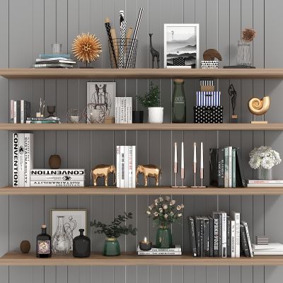 北欧隔板_摆件_装饰架_书籍_轻奢饰品