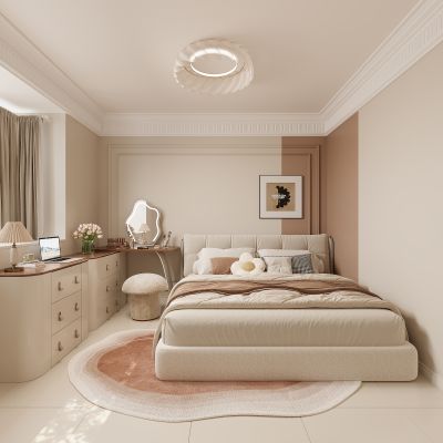 奶油风卧室