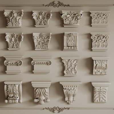法式雕花柱头