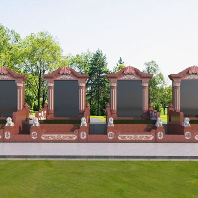 新中式雕塑小品 墓碑