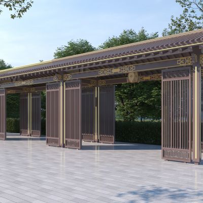 新中式廊架长廊