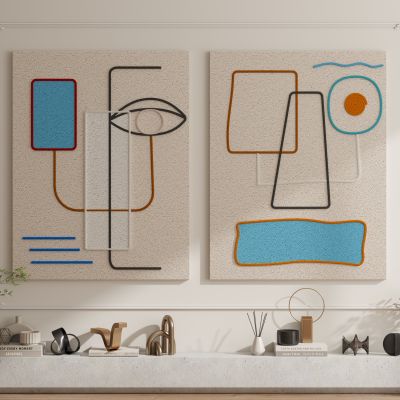 现代简约极简奶油风抽象挂画装饰画