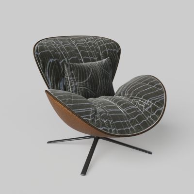 现代布艺休闲椅