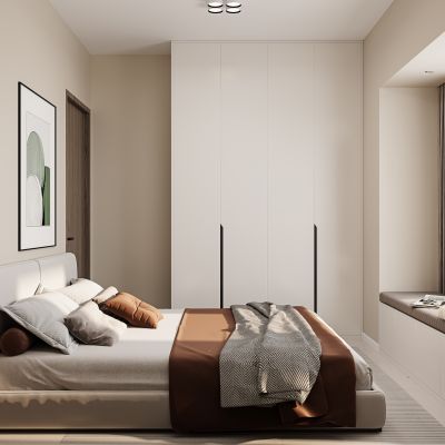 现代卧室3D模型