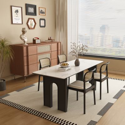 中古风法式餐厅 餐桌椅