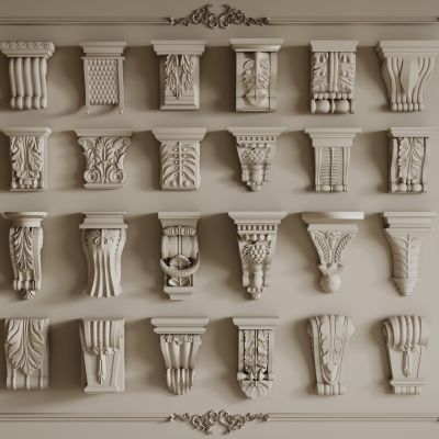 法式雕花柱头