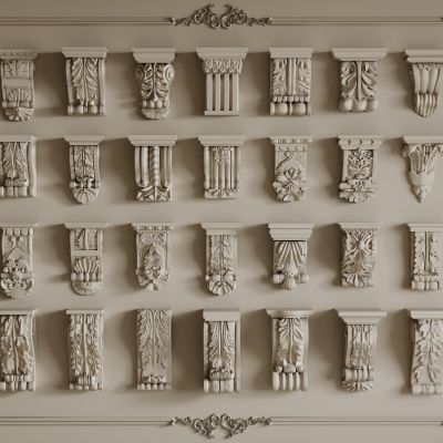 法式雕花柱头