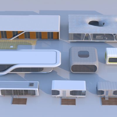 现代太空舱民宿 露营地服务中心