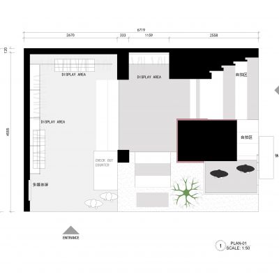 商场档口服装店CAD施工图