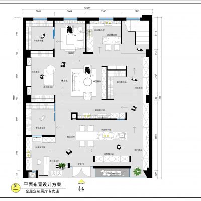 全屋定制展厅专卖店平面图