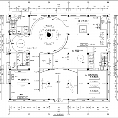 党建展厅展示平面图