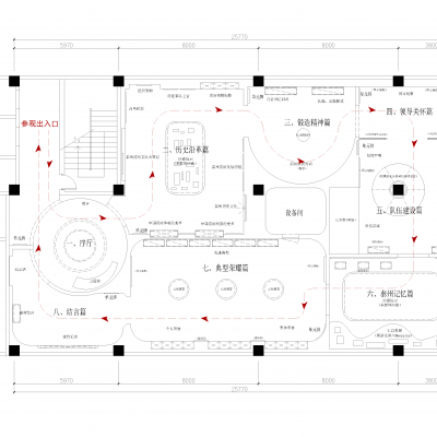 消防展馆展厅展示平面布局