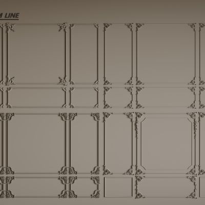 法式线条 法式石膏线 法式石膏线背景墙