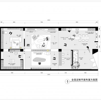 全屋定制整装展厅CAD施工图
