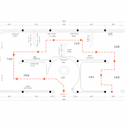 企业文化展厅展示平面布局