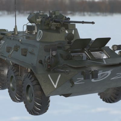 BTR82A装甲车轮式装甲运兵车带内饰