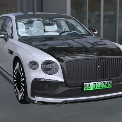 宾利飞驰豪车轿车汽车带内饰