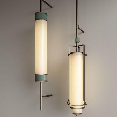 新中式金属壁灯 长条壁灯 圆形壁灯