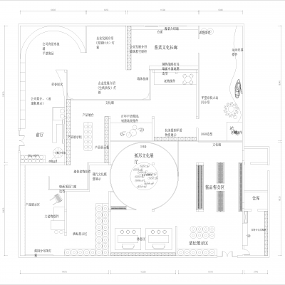 白酒文化展厅展示平面布局
