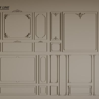法式线条 法式石膏线 法式石膏线背景墙