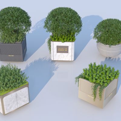 现代移动花箱 花钵 盘栽绿植