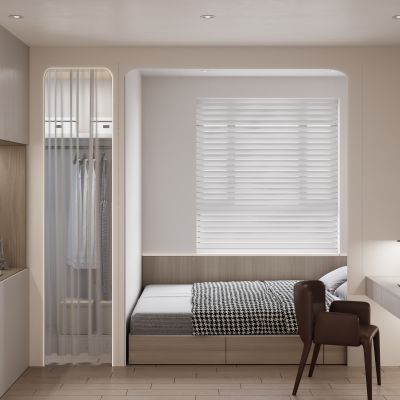 榻榻米卧室 卧室衣帽间 小卧室衣帽间