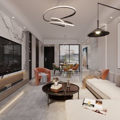 现代客餐厅2016版3D模型