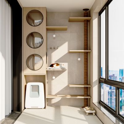 宠物阳台 宠物用品 猫爬柜 猫爬架 
