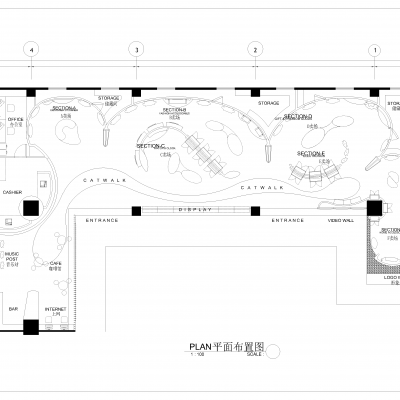 卖场展厅展示平面布局