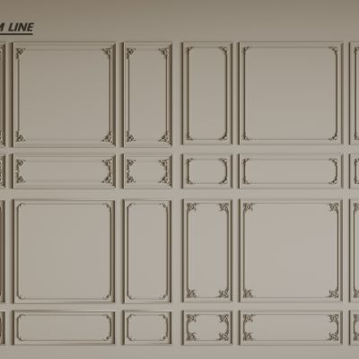 法式线条 法式石膏线 法式石膏线背景墙