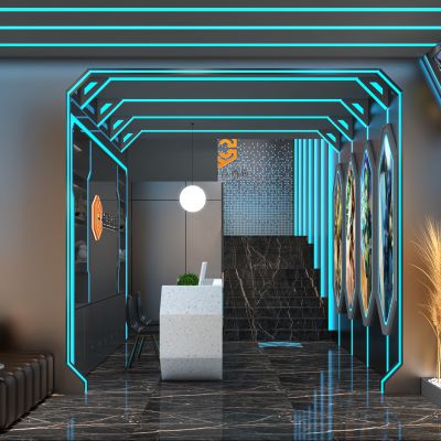 乐巢电竞酒店大堂前台