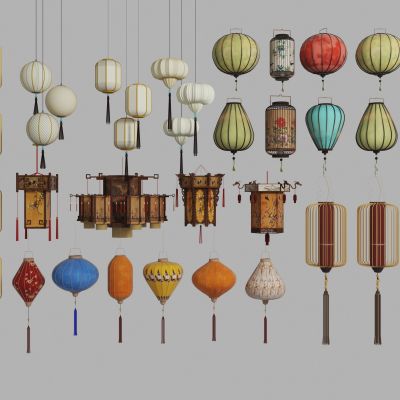 新中式灯笼 花灯 节庆灯 装饰灯