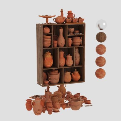 侘寂陶瓷器皿_泥盆_花瓶