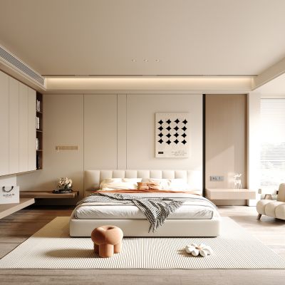 现代奶油风卧室 装饰品 摆件