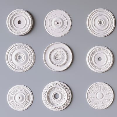 欧式石膏雕花灯盘 水波纹石膏灯盘