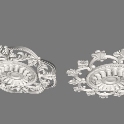 法式雕花石膏灯盘 欧式拼花石膏灯盘