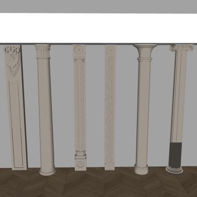 欧式罗马柱石膏柱 欧式雕花方柱圆柱