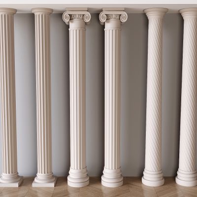 简欧罗马柱石膏柱 简欧雕花圆柱