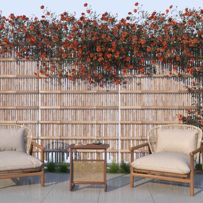 新中式户外座椅茶几组合