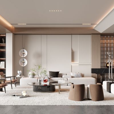 现代简约客餐厅暖色调