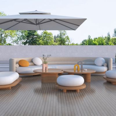 现代户外桌椅组合