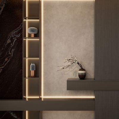 意式 轻奢 黑金风 壁龛 几何灯 小洞天 入户端景 玄关 上传中 上传进度： 50% 编辑