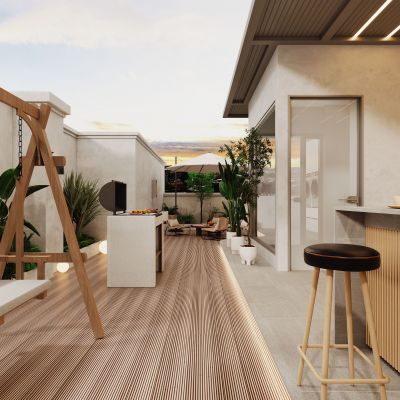 现代露台，阳台