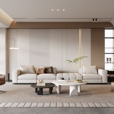 现代轻奢客餐厅暖色调