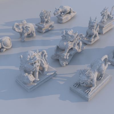 新中式龙雕塑摆件